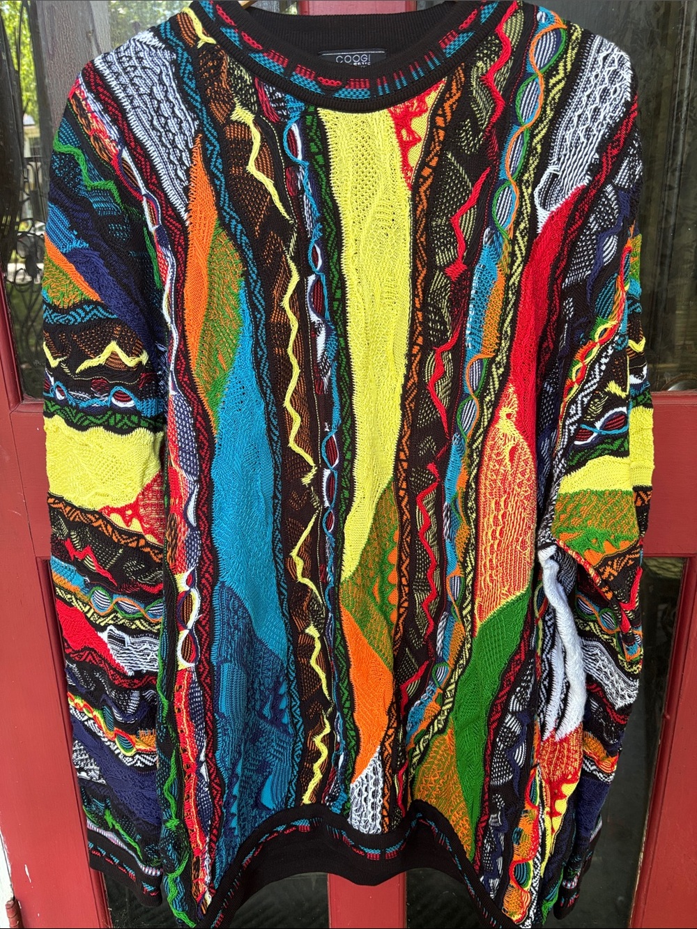 Rare COOGI Men's Vibrant Multicolor Crewneck Sweater New - Immaculate 4XL